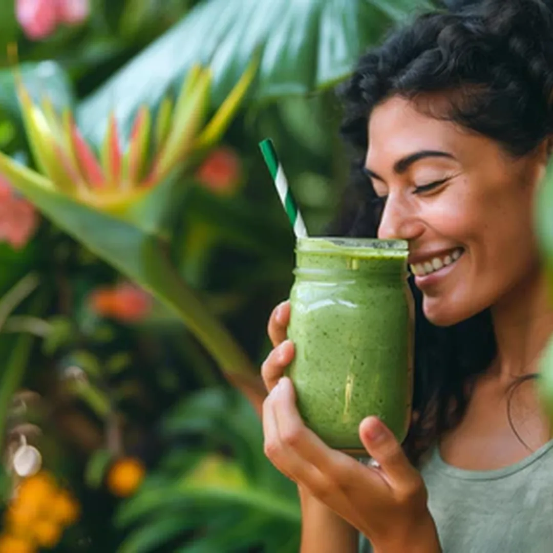 Morning smoothie with LeafTaste Moringa
